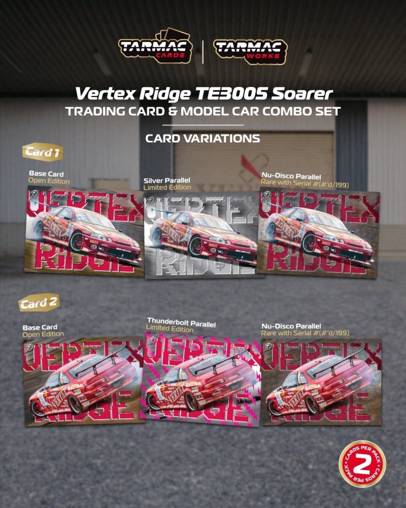 画像2: 【日本未発売ブリスターモデル・予約品】1/64　VERTEX RIDGE 3005 SOARER/Model Car+Trading Cards Combo Set/TARMAC Works ダイキャスト (2)