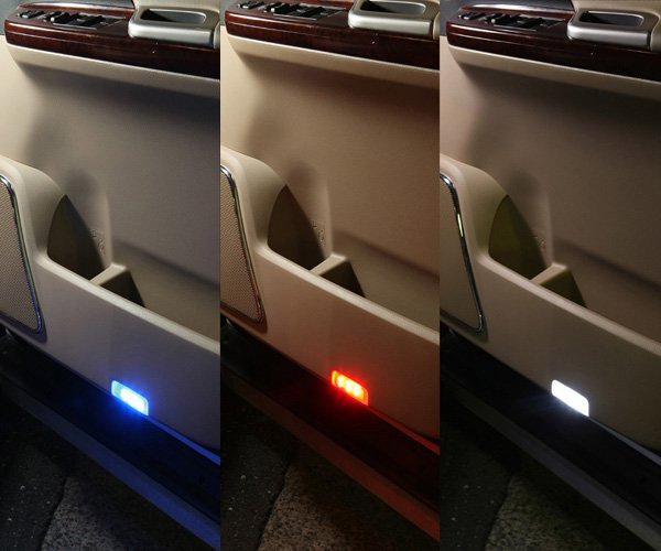 画像1: ＬＥＤカーテシイルミネーション（ドアランプ）／クリアレンズ＋LED専用基盤セット (1)