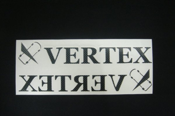 画像1: 【VERTEX正・逆セットステッカー】限定販売　カーボン＆ホワイト   (1)