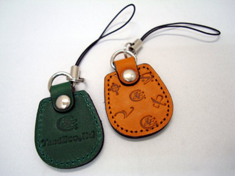 画像1: プチ型モノグラム柄ストラップ（本革仕様）