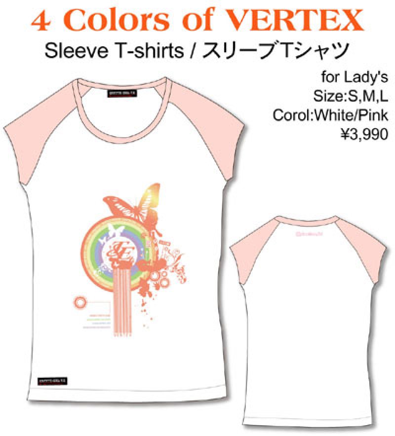 画像1: 4 colors of VERTEX　Ｔシャツ（レディース スリーブＴシャツ） (1)