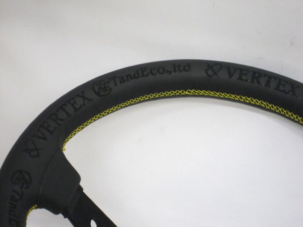 画像1: VERTEXステアリング 「KING OF VERTEX（キングオブヴェルテックス）Leather」90mmDEEP/33φ/Leather (1)