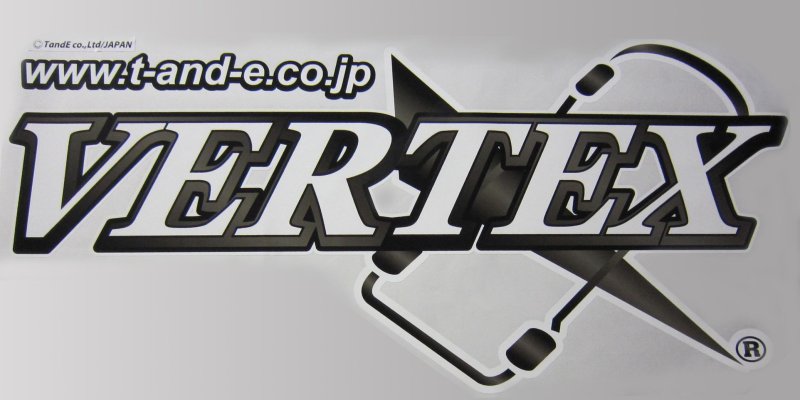 画像1: ＶＥＲＴＥＸボディ用ステッカー／ホワイトロゴ (1)