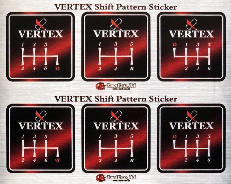 VERTEX T&E シフトノブ ブラック レッドロゴ マニュアル M12 P1.25 ジュラコン 5MT シフトパターン 付属 ヴェルテックス ベルテックス 希少